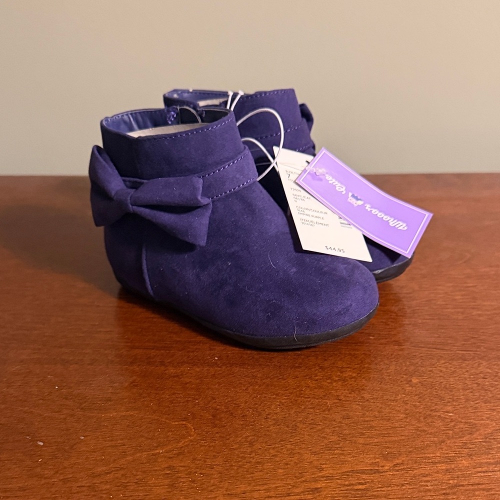 Gymboree Girls Purple Bow Ankle Boots